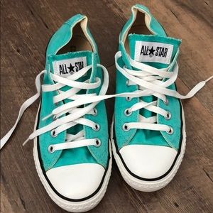 Teal Converse - size 8